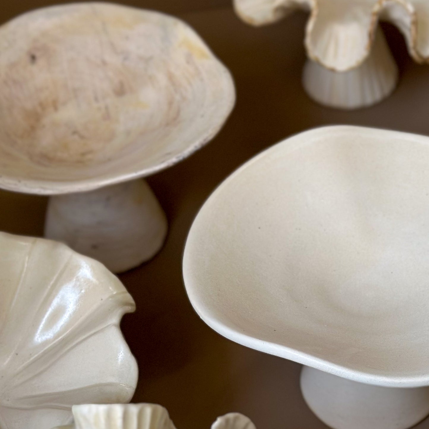 Elipse Pedestal Dish - Cream