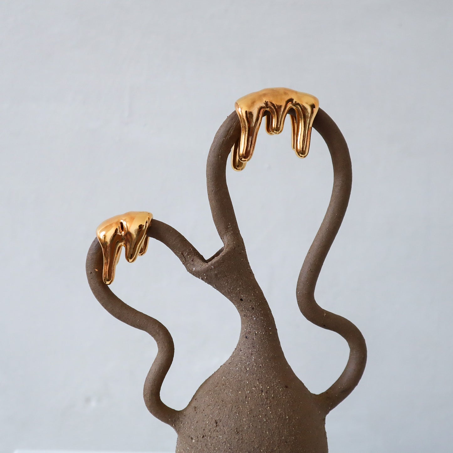 Dancing Woman - Brown / Gold Drip