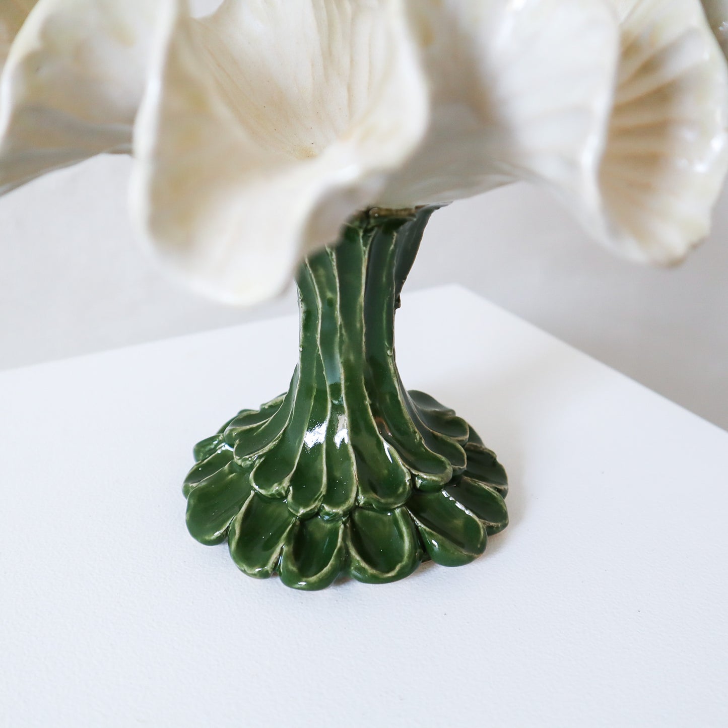 Flute Bowl - Cream/Green