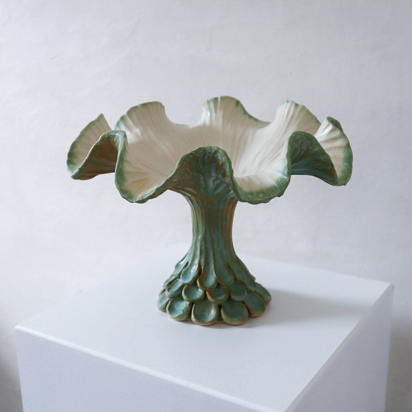 Flute Bowl - Antique Green
