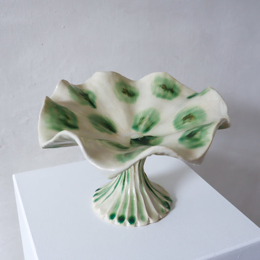 Flute Bowl - Cream/Green
