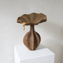 Load image into Gallery viewer, Peplum Vase - Brown/Gold
