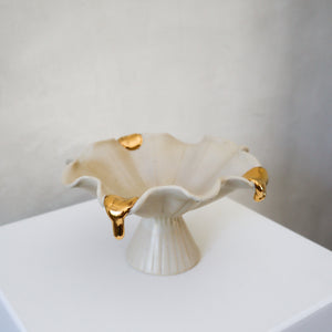 Ripple Bowl (S) - Cream / Gold