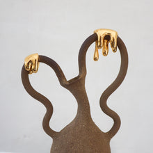 Load image into Gallery viewer, Dancing Woman - Brown / Gold Drip
