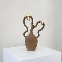 Load image into Gallery viewer, Dancing Woman - Brown / Gold Drip
