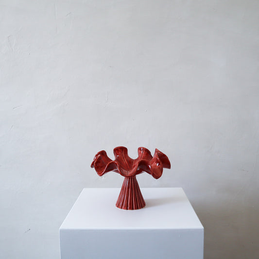 Ruffle Bowl - Maroon