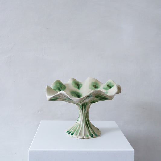 Flute Bowl - Cream/Green