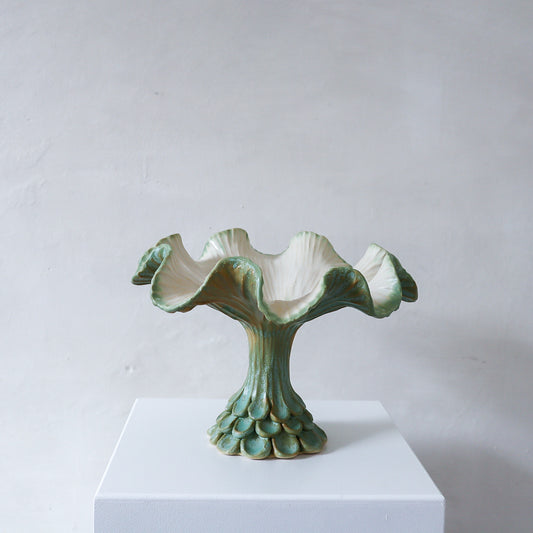 Flute Bowl - Antique Green