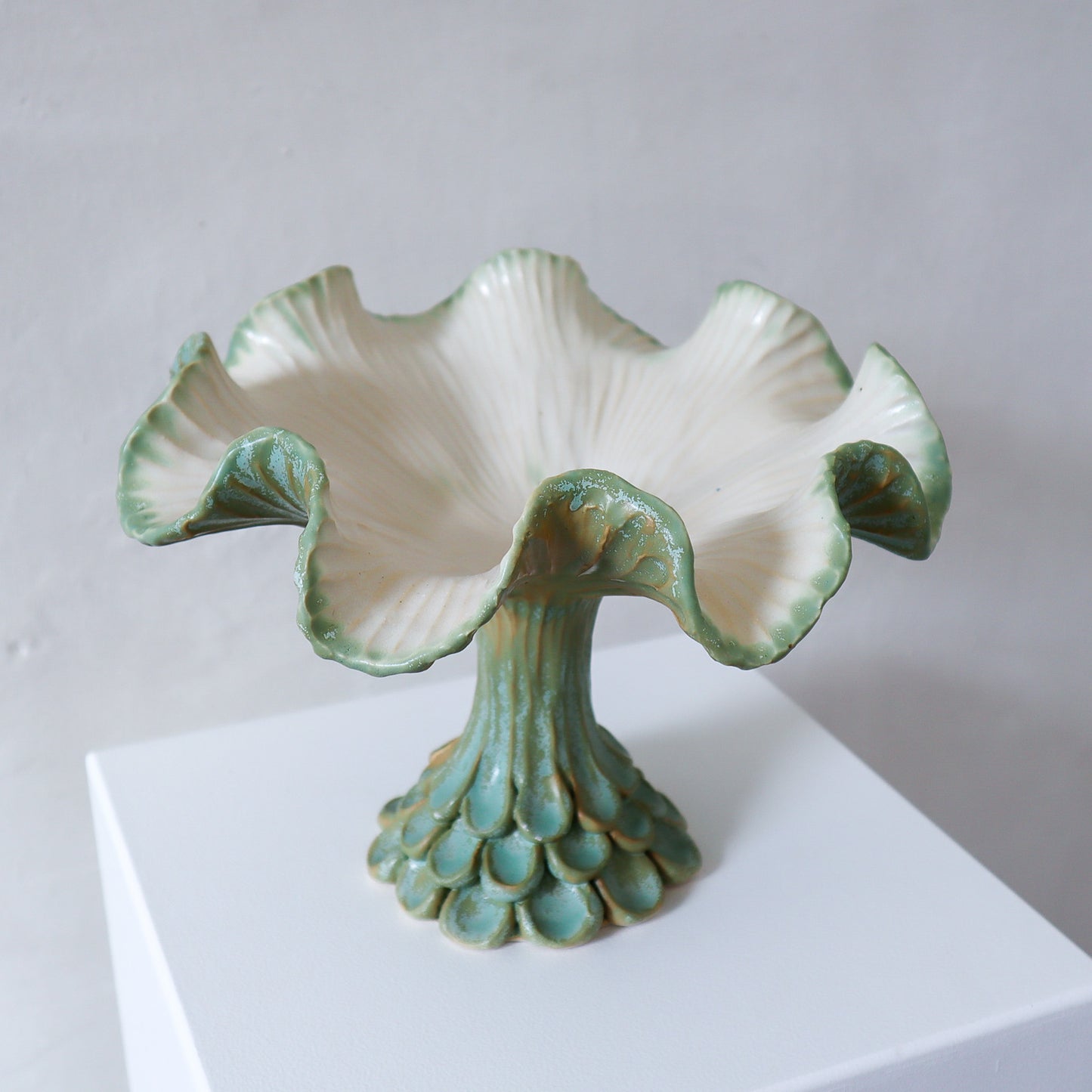 Flute Bowl - Antique Green
